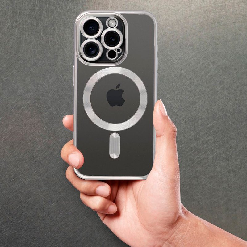 Carcasa COOL para iPhone 17 Magnética Borde Plata