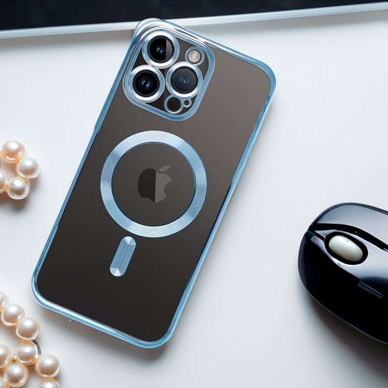 COOL Case for iPhone 17 Pro, Magnetic, Light Blue Edge