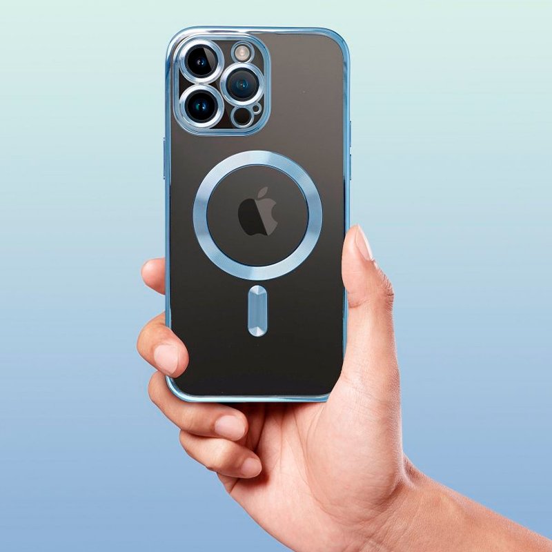 Carcasa COOL para iPhone 17 Pro Magnética Borde Celeste