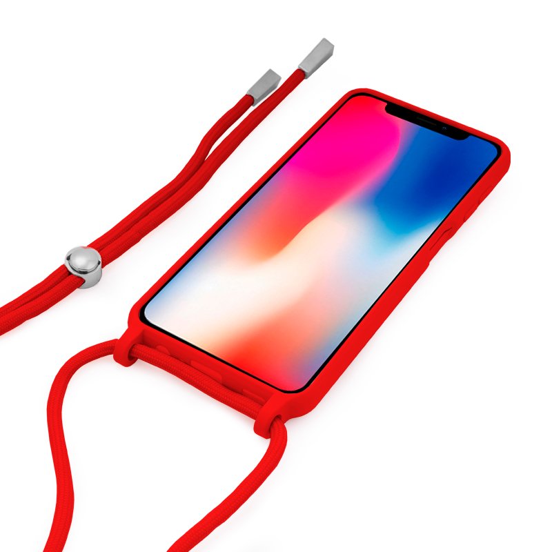COOL Case for iPhone X / iPhone XS Red Plain Cord