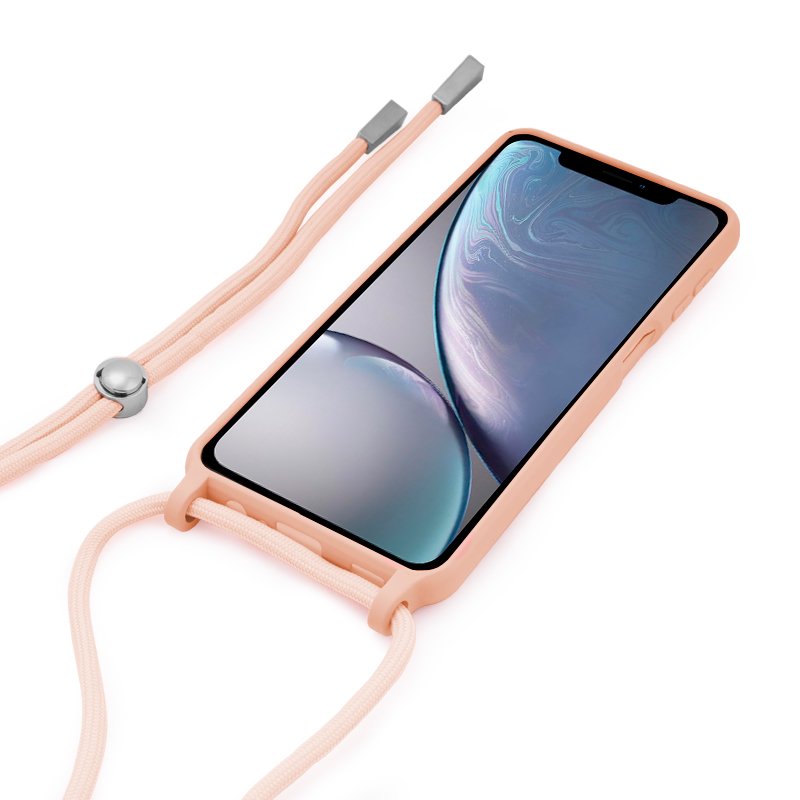 COOL Case for iPhone XR, Plain Pink Cord