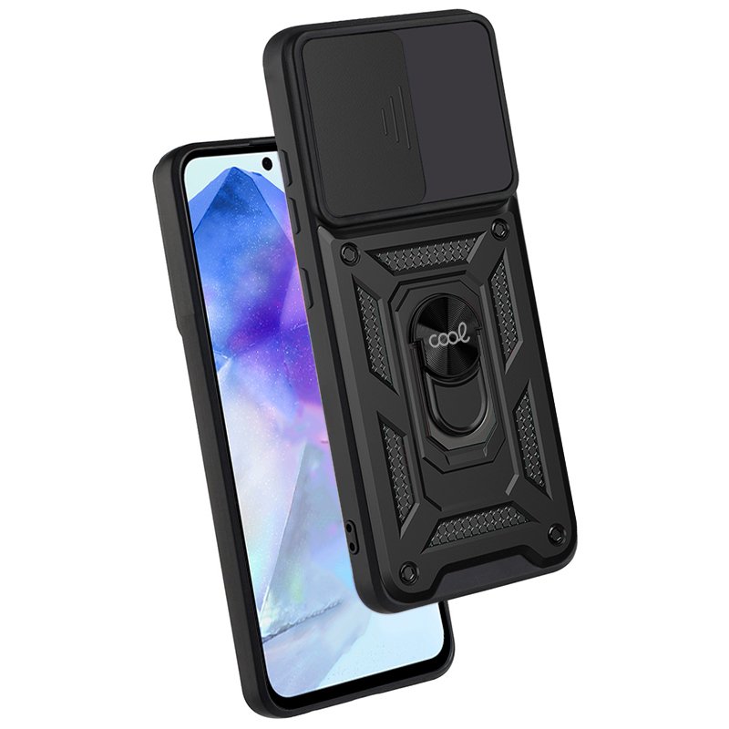 COOL Case for Samsung A556 Galaxy A55 5G Hard Ring Black