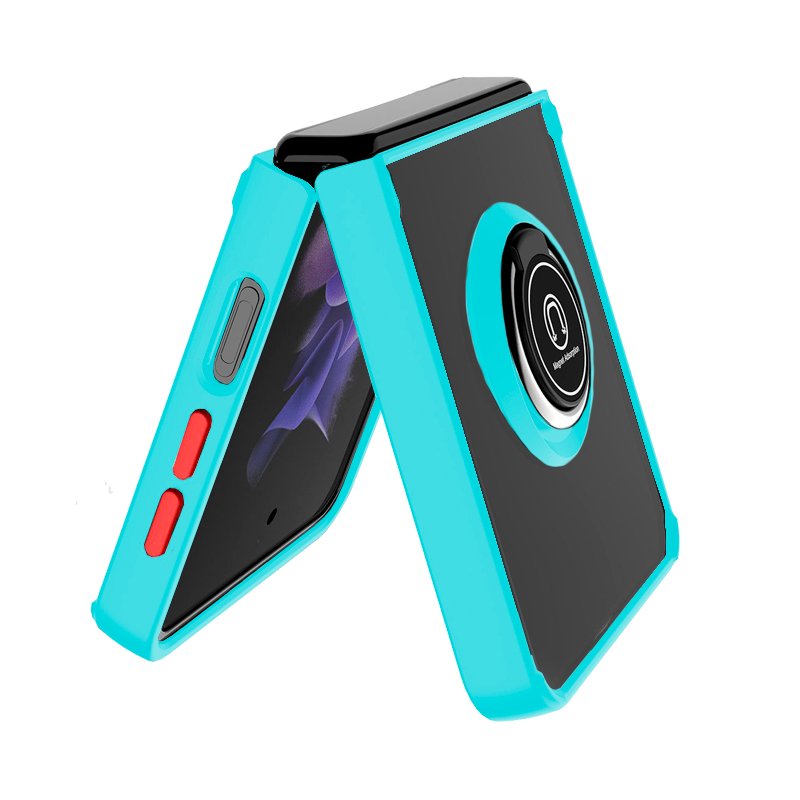 COOL Case for Samsung F711 Galaxy Z Flip 3 Hard Ring Light Blue