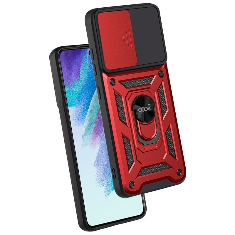 COOL Case for Samsung G990B Galaxy S21 FE Hard Ring Red