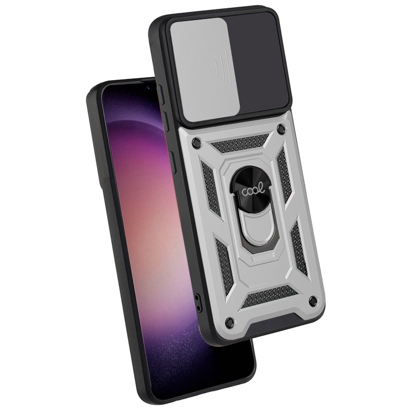 COOL Case for Samsung S916 Galaxy S23 Plus Hard Ring Silver
