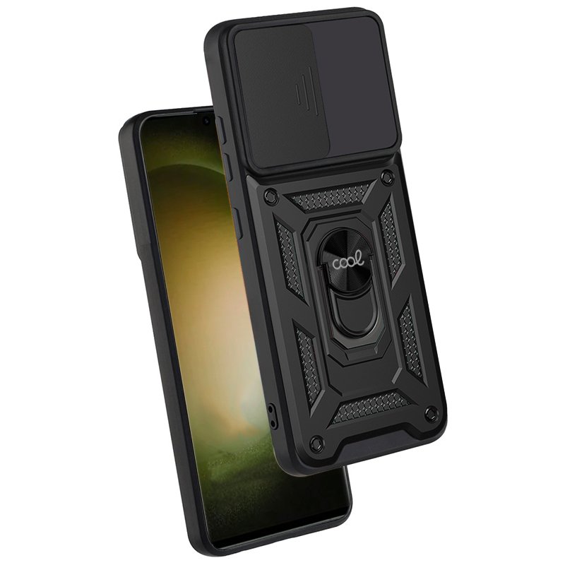 COOL Case for Samsung S918 Galaxy S23 Ultra Hard Ring Black