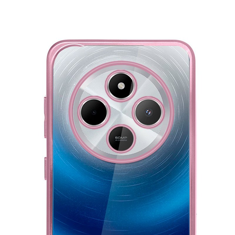 COOL Case for Xiaomi Redmi 14C / Poco C75 with Metallized Edge (Pink)