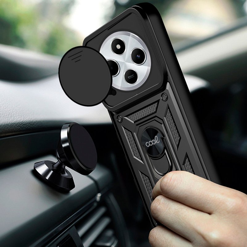 COOL Case for Xiaomi Redmi 14C / Poco C75 Hard Ring Black