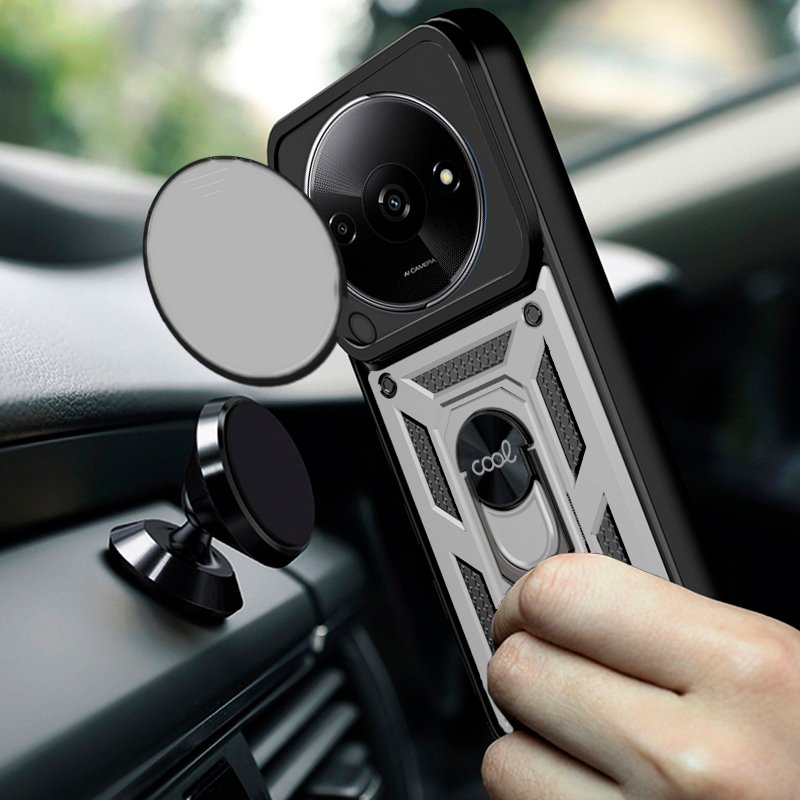 COOL Case for Xiaomi Redmi A3 Hard Ring Silver