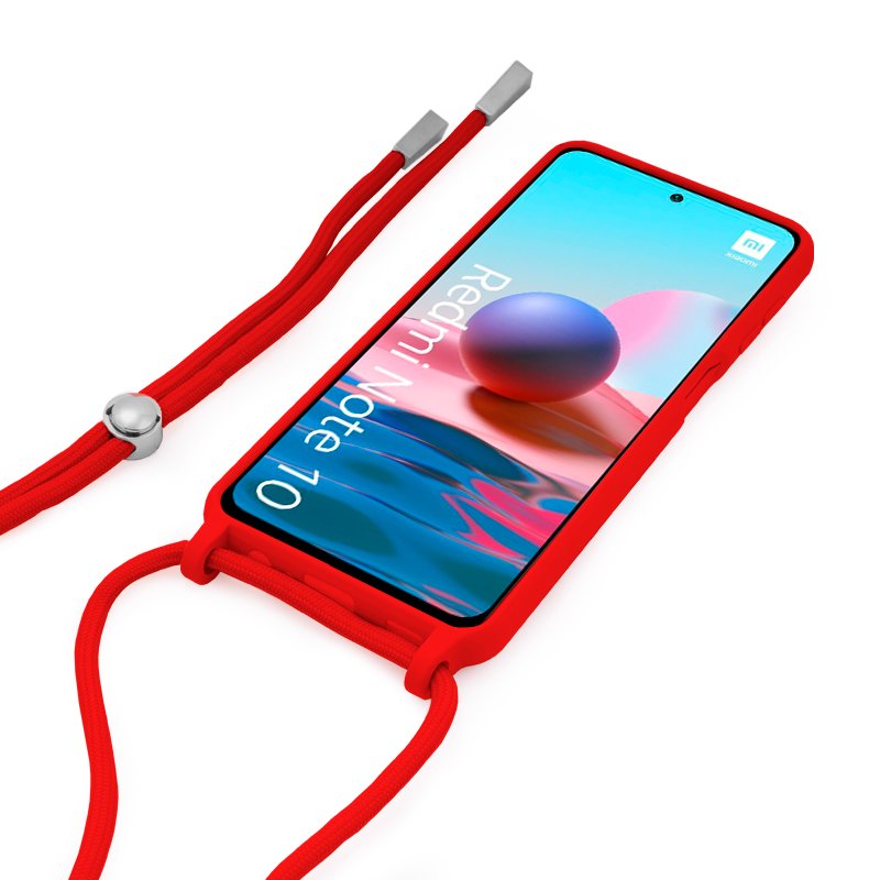 COOL Case for Xiaomi Redmi Note 10 / Note 10s / Poco M5s, Red Plain Cord