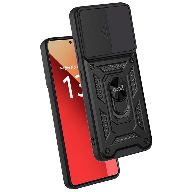 Carcasa COOL para Xiaomi Redmi Note 13 Pro / Note 14S / Poco M6 Pro Hard Ring Negro
