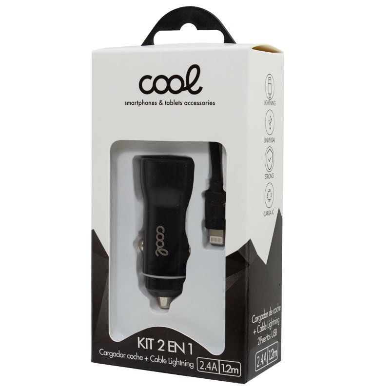 Car Charger for iPhone / iPad with Lightning Connector (2 x USB) COOL