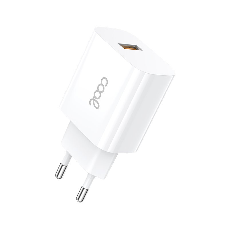 Universal 2-in-1 White COOL Kit Type-C Connector Charger (2.4 Amp)