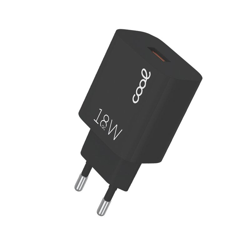 Cargador Red Conector Tipo-C Universal 3Amp (Carga Rápida) COOL Kit 2 en 1 Negro