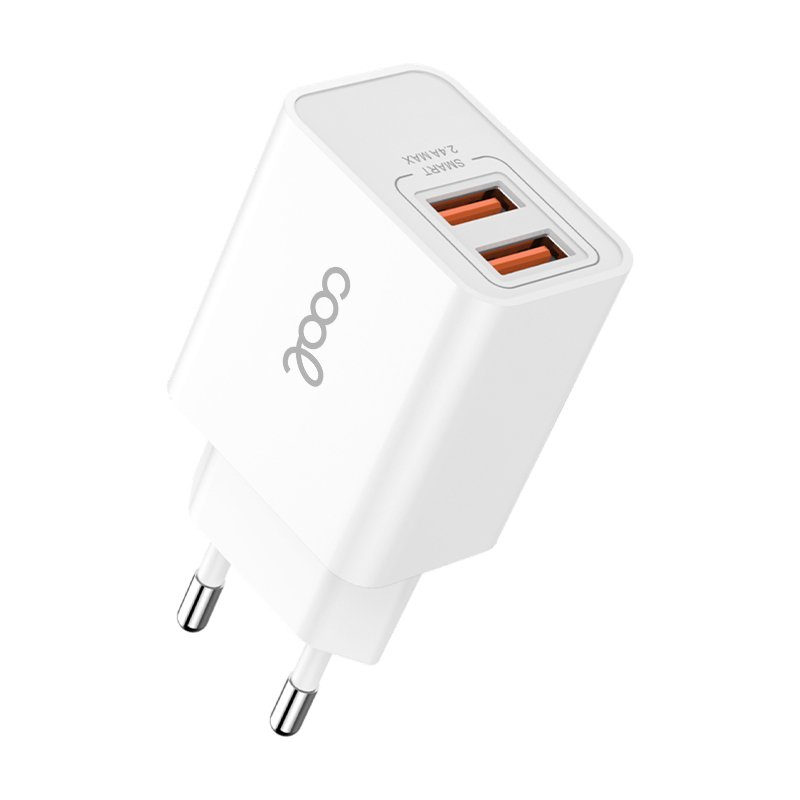 Red Charger for iPhone COOL 2 x USB + 1.2m Lightning Cable (2.4 Amp)