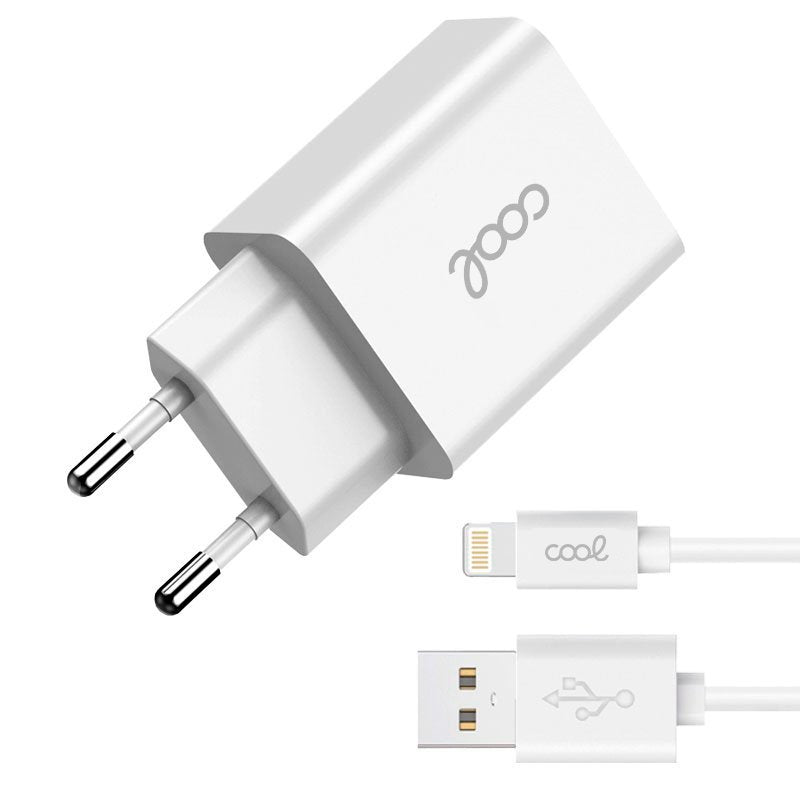 Red Charger for iPhone COOL 2 x USB + 1.2m Lightning Cable (2.4 Amp)