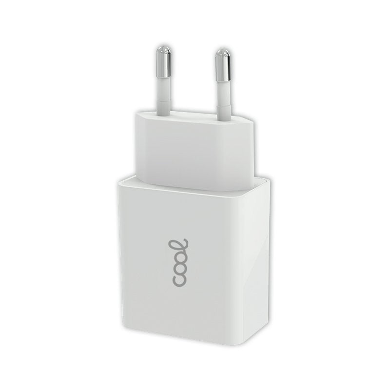 Universal AC Charger, 2 x USB Ports, COOL 2.4 Amps, White