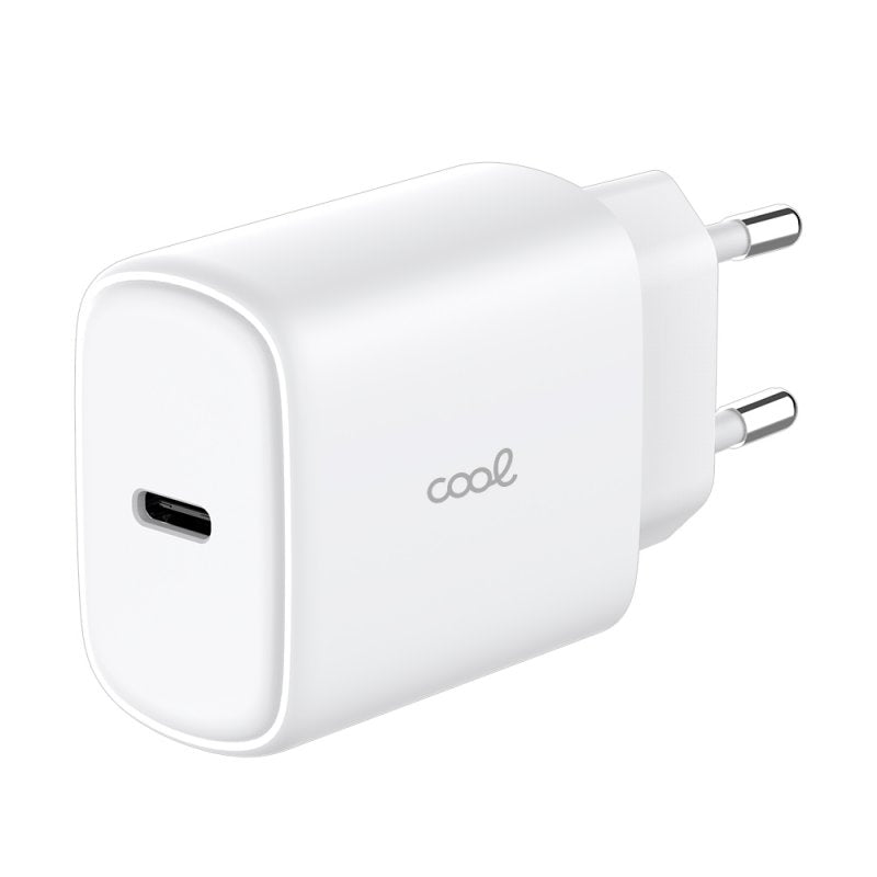 Universal Fast Charging Adapter (PD) Type-C COOL (25W) White + Type-C to Lightning Cable