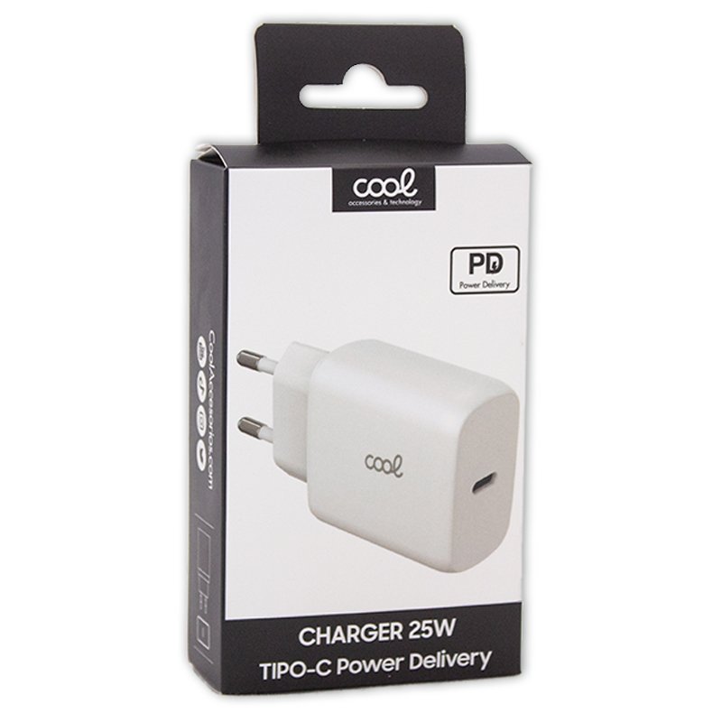Universal Fast Charger Adapt. (PD) Type-C COOL (25W) White