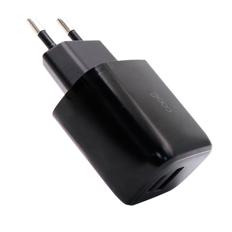 Red Universal Fast Charger (PD) Dual Type-C / USB COOL (20W) Black