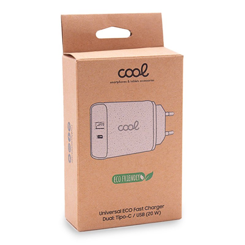 Red Universal Fast Charger (PD) Type-C / USB Dual COOL ECO (20W)