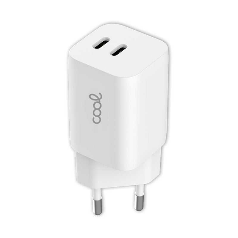 Red Universal Ultra Fast PD Dual Charger (2 x Type-C) COOL (35W) White