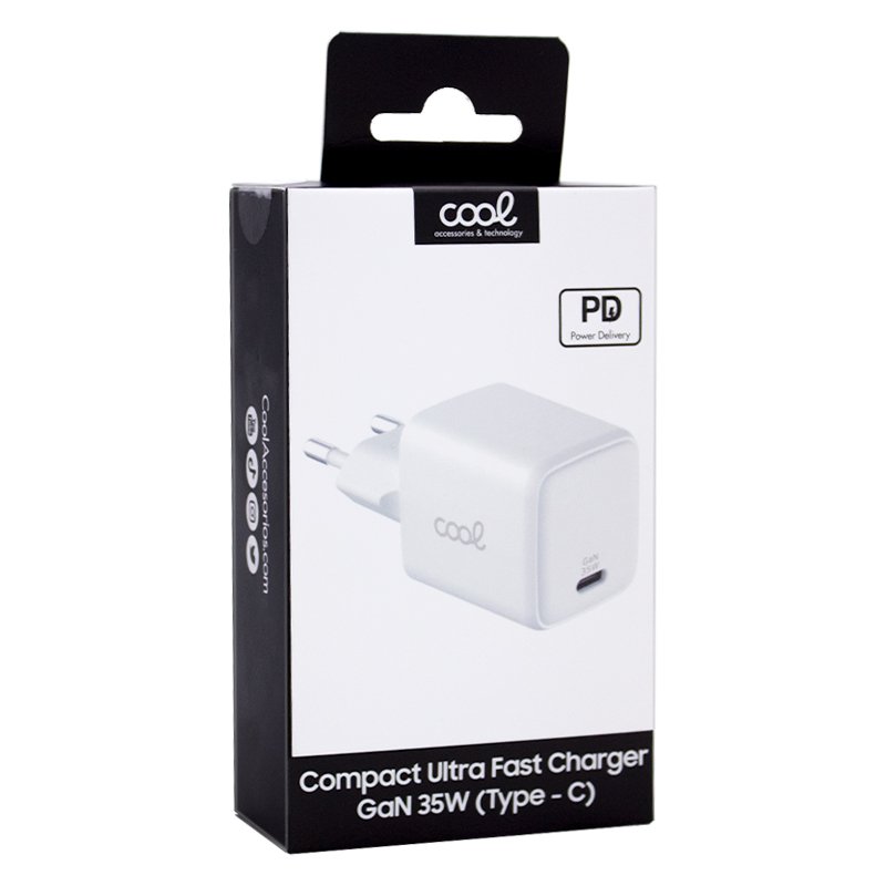 Red Universal Ultra Fast (PD) Type-C COOL Charger (35W) White