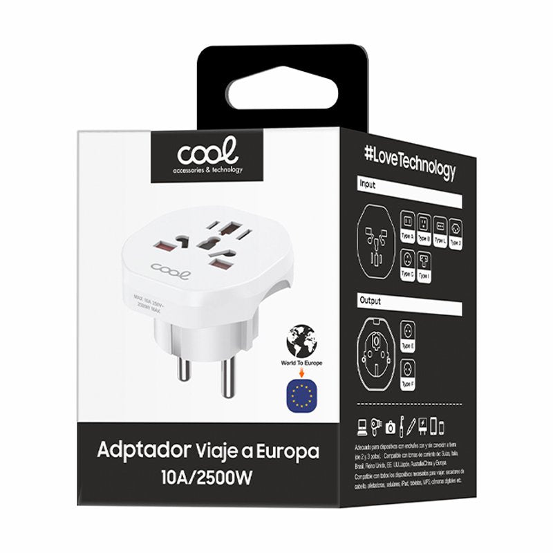 Universal Charger International Adapter (World to Europe) COOL