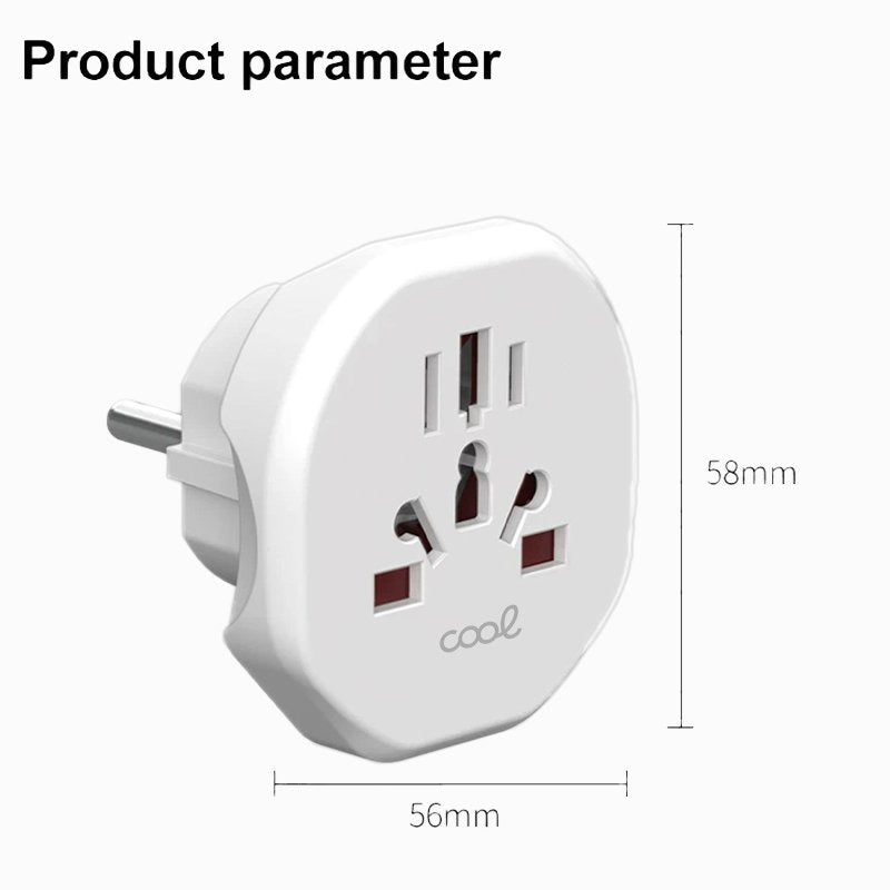 Universal Charger International Adapter (World to Europe) COOL