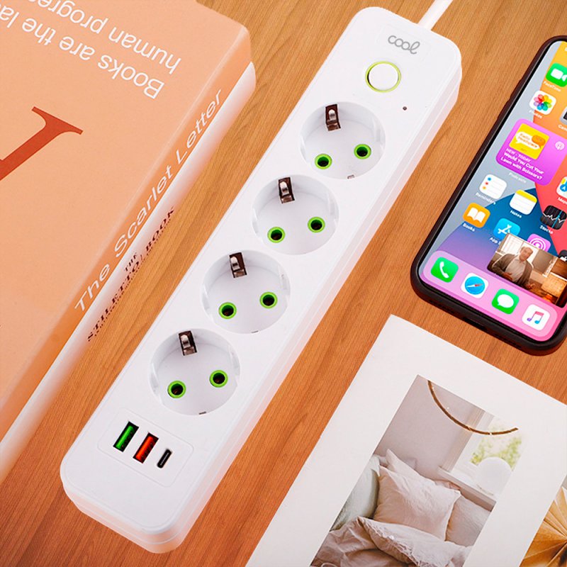 COOL Universal Multi-Port Charger (7-Port Strip) White