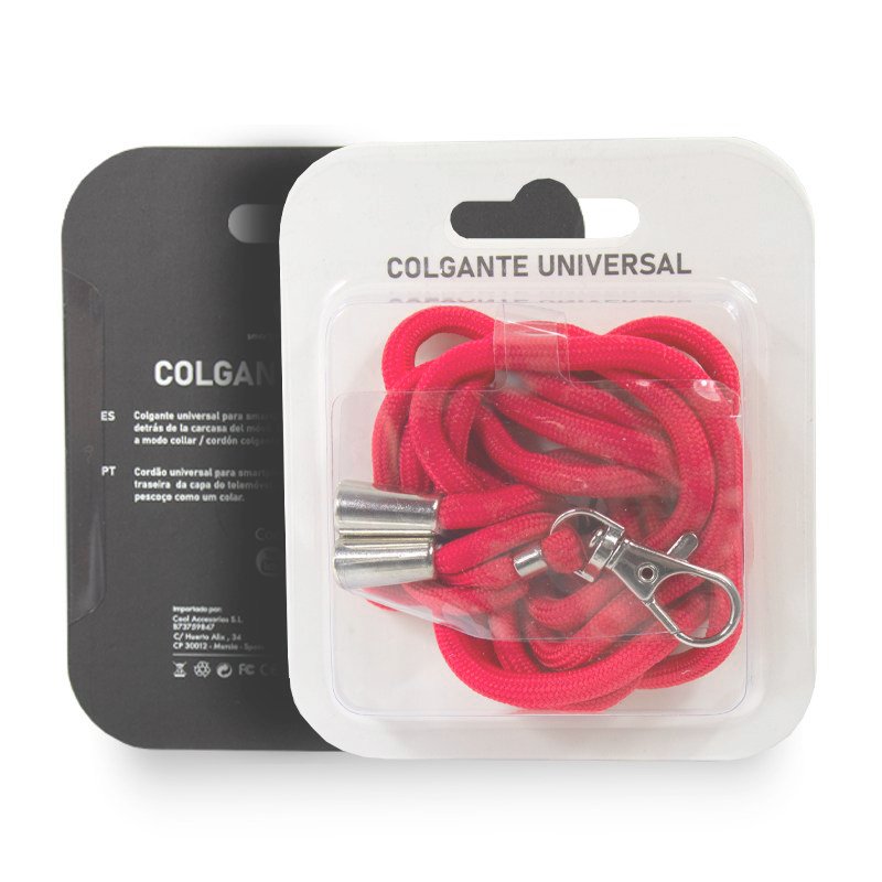 COOL Universal Hanging Cord with Smartphone Card, Fuchsia