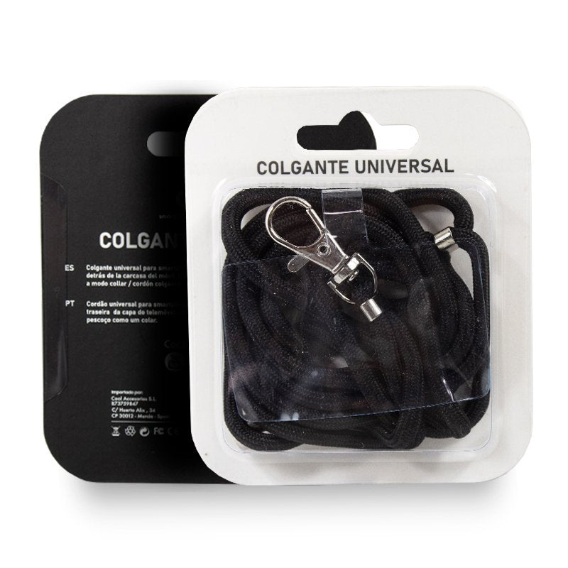COOL Universal Hanging Cord with Card for Smartphone - Black