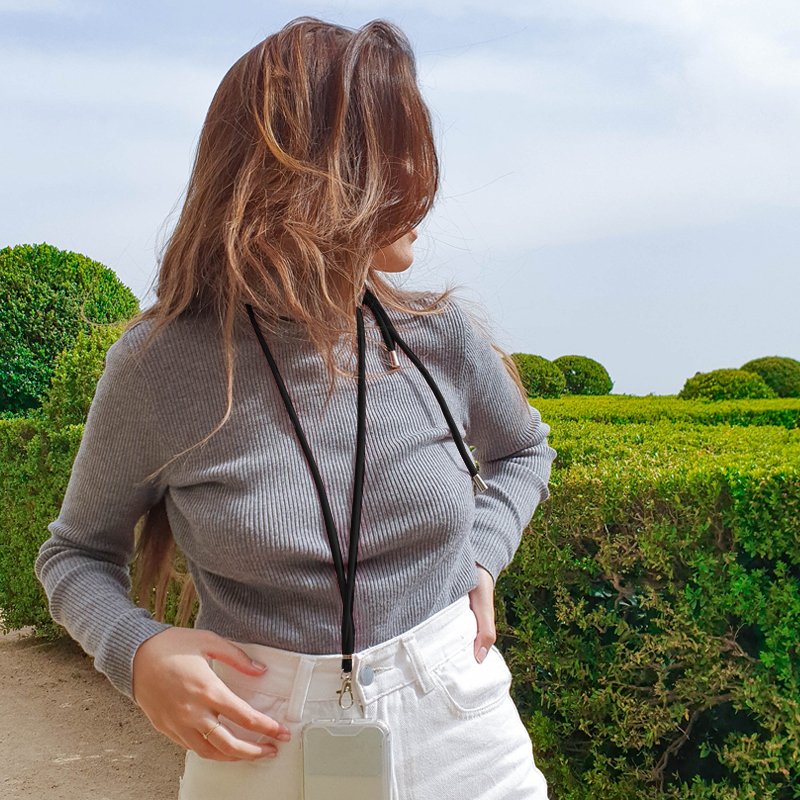 COOL Universal Hanging Cord with Card for Smartphone - Black