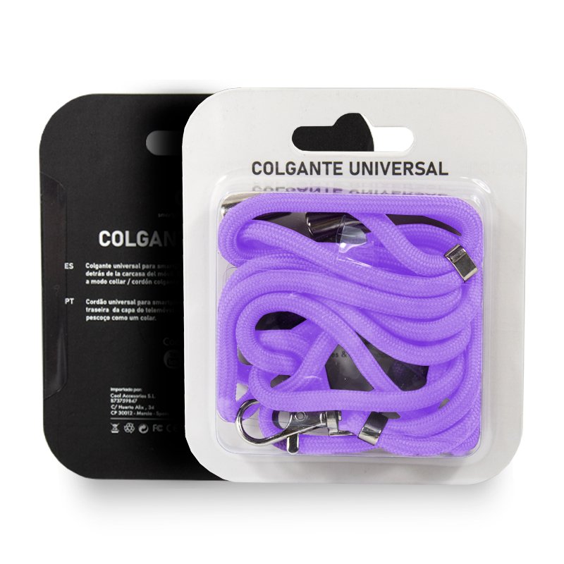 COOL Universal Hanging Cord with Card for Smartphone, Purple