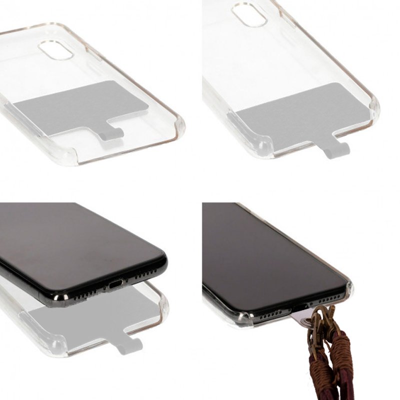 COOL Universal Faux Leather Hanging Cord with Card Holder for Smartphone, Brown