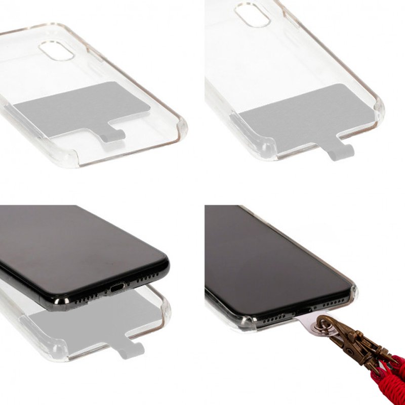 COOL Universal Poly Leather Hanging Cord with Card for Smartphone - Red