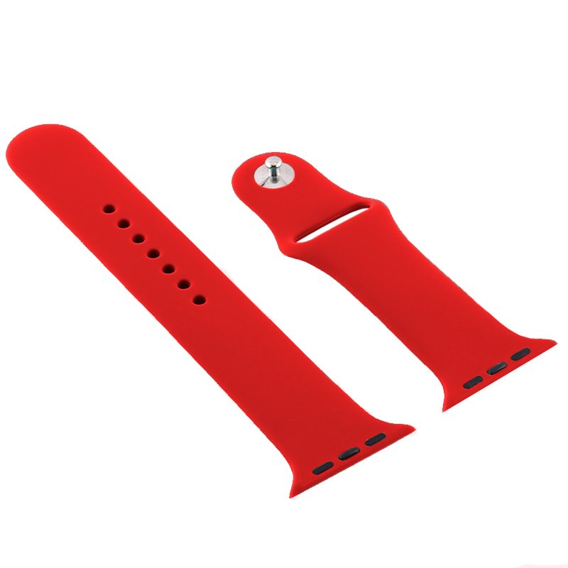 COOL Strap for Apple Watch Series 1 / 2 / 3 / 4 / 5 / 6 / 7 / 8 / 9 / SE (38 / 40 / 41 mm) Red Rubber