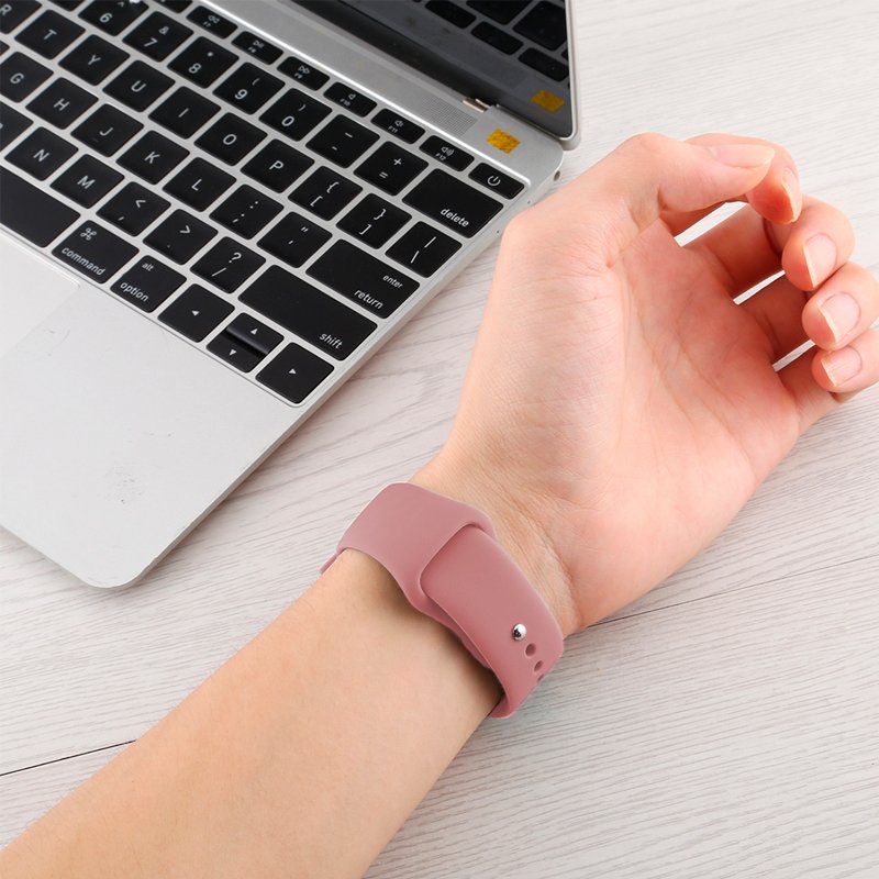 COOL Strap for Apple Watch Series 1 / 2 / 3 / 4 / 5 / 6 / 7 / 8 / 9 / SE (38 / 40 / 41 mm) Pink Rubber