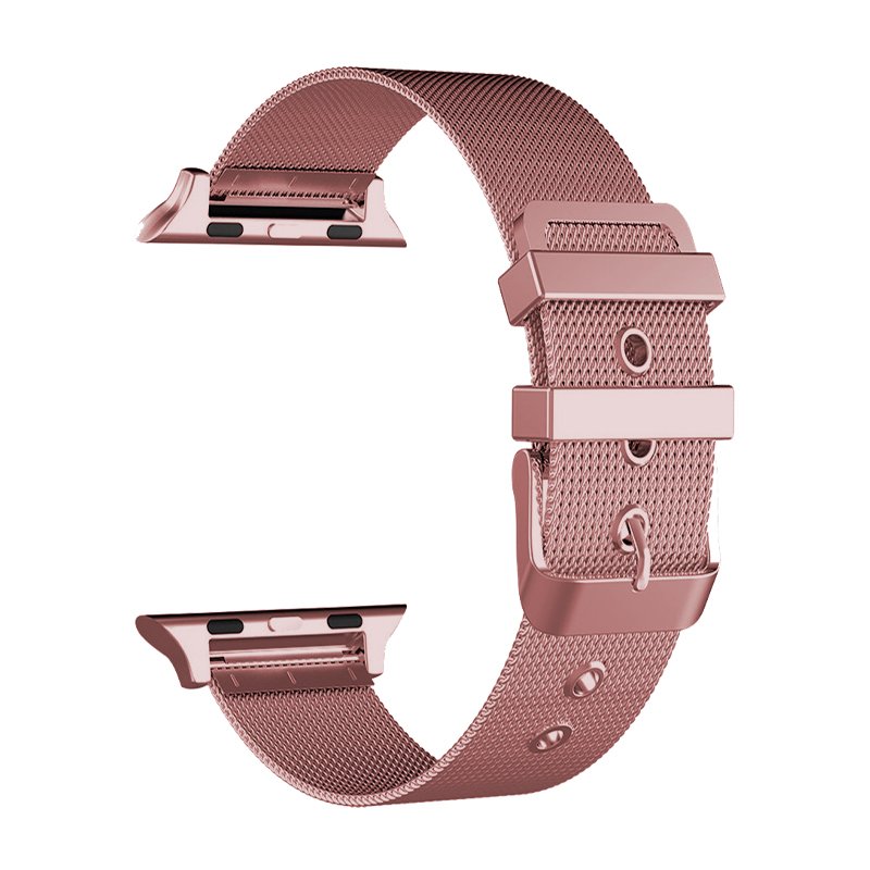 COOL Strap for Apple Watch Series 1 / 2 / 3 / 4 / 5 / 6 / 7 / 8 / 9 / SE (38 / 40 / 41 mm) Pink Metal