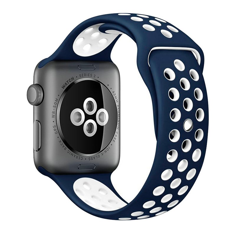 COOL Strap for Apple Watch Series 1 / 2 / 3 / 4 / 5 / 6 / 7 / 8 / 9 / SE (38 / 40 / 41 mm) Sport Blue