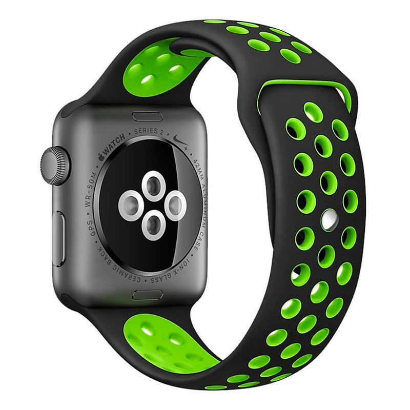 COOL Strap for Apple Watch Series 1 / 2 / 3 / 4 / 5 / 6 / 7 / 8 / 9 / SE (38 / 40 / 41 mm) Sport Black