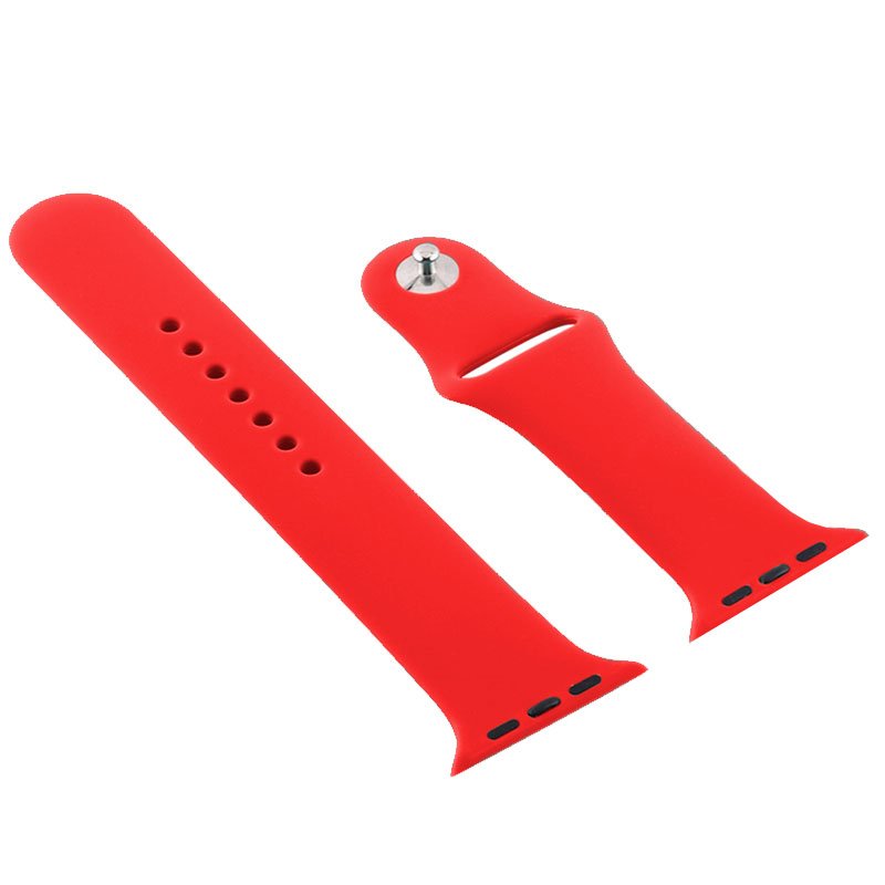 COOL Strap for Apple Watch Series 1 / 2 / 3 / 4 / 5 / 6 / 7 / 8 / 9 / SE (42 / 44 / 45 mm) Red Rubber