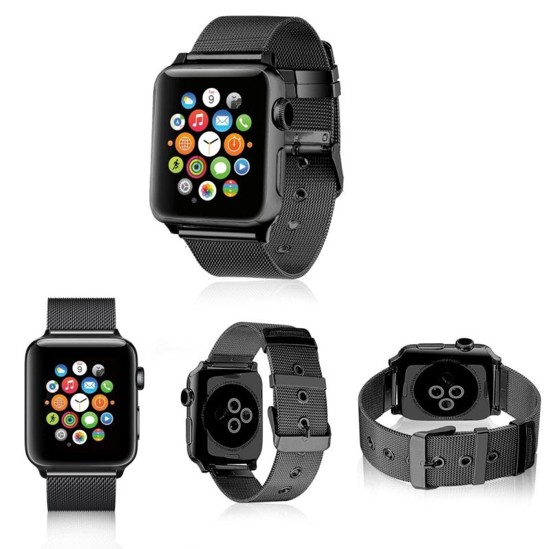 COOL Strap for Apple Watch Series 1 / 2 / 3 / 4 / 5 / 6 / 7 / 8 / 9 / SE (42 / 44 / 45 mm) Black Metal