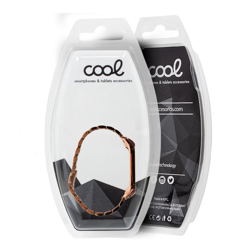 COOL Strap for Xiaomi Mi Band 5 / 6 / 7 / Amazfit Band 5 Steel Rose Gold