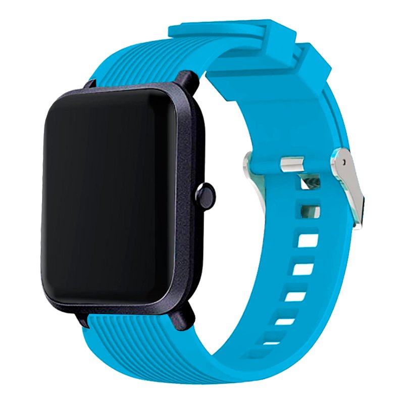 Universal 20mm Strap Amazfit Bip / GTS / Bip Lite / Huawei / Samsung / COOL Light Blue Rubber