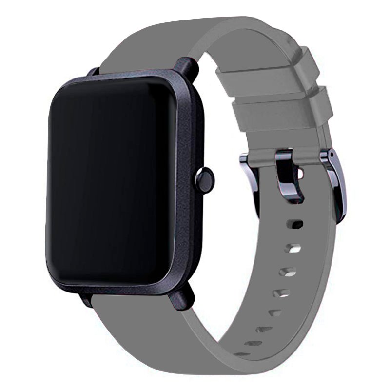 Universal 20mm Strap Amazfit Bip / GTS / Bip Lite / Huawei / Samsung / COOL Gray Rubber