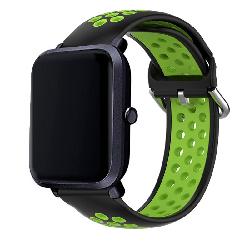 Universal 20mm Strap Amazfit Bip / GTS / Bip Lite / Huawei / Samsung / COOL Rubber Black-Green