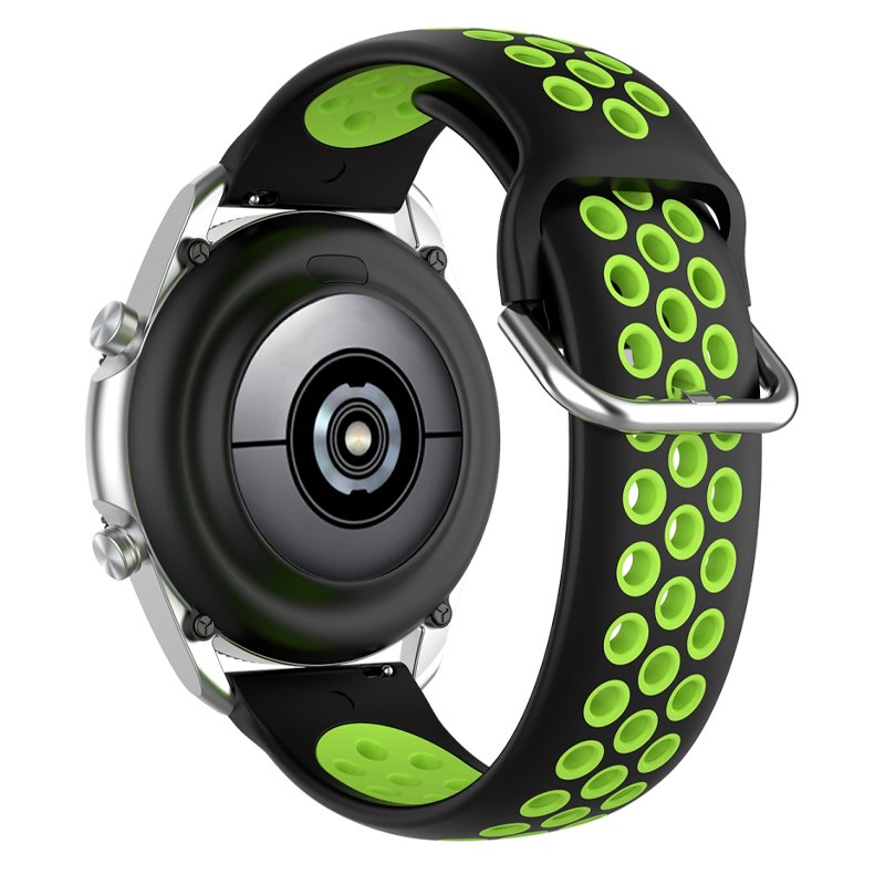 Universal 20mm Strap Amazfit Bip / GTS / Bip Lite / Huawei / Samsung / COOL Rubber Black-Green