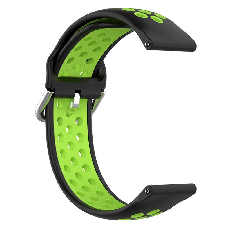 Universal 20mm Strap Amazfit Bip / GTS / Bip Lite / Huawei / Samsung / COOL Rubber Black-Green