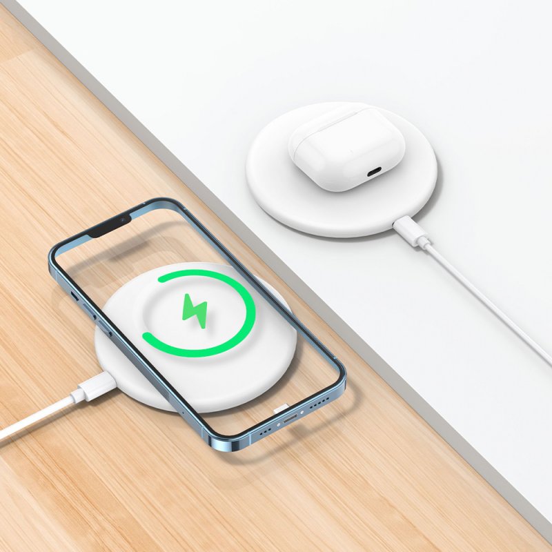 Universal Qi Wireless Smartphone Charger Dock Base - COOL White